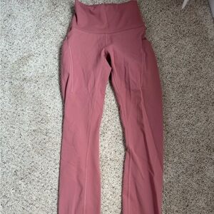 Lululemon high rise crop wunder train with pockets cropped leggings size 2